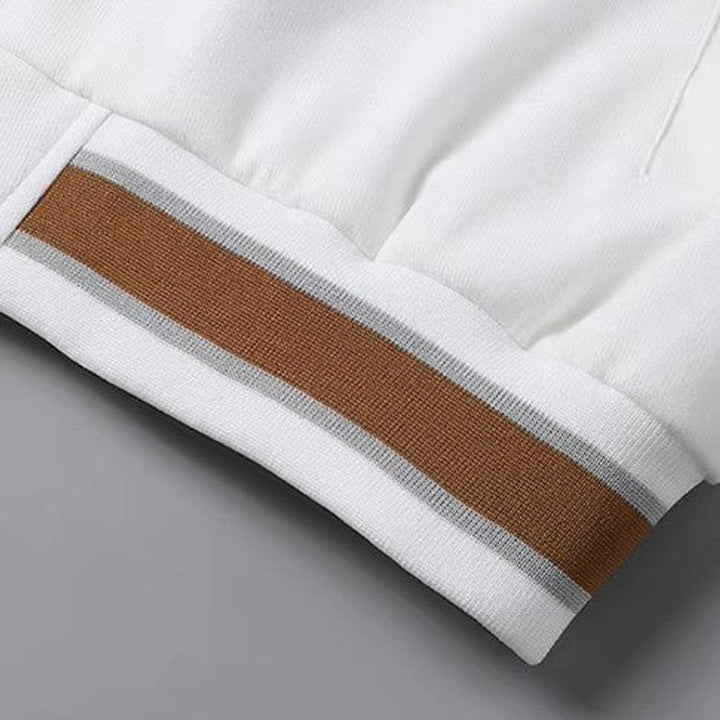 Muhammad | Men's Hooded Varsity Bomber Jacket Snap-Button Relaxed Fit