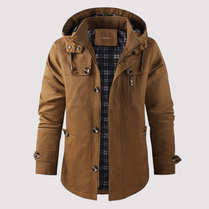 Jacob | Men's Hooded Waterproof Jacket Fleece-Lined Winter Coat