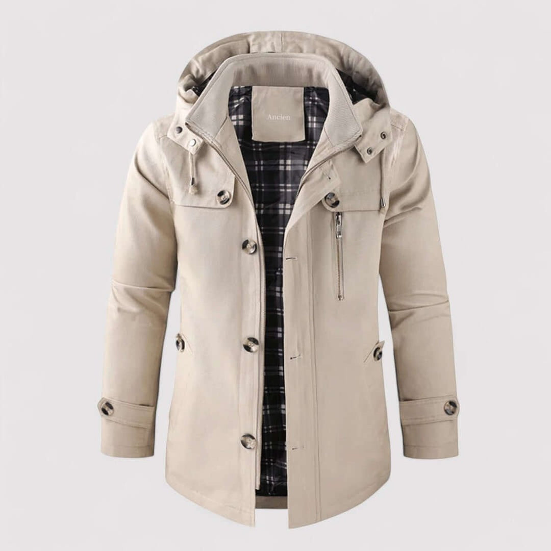 Jacob | Men's Hooded Waterproof Jacket Fleece-Lined Winter Coat