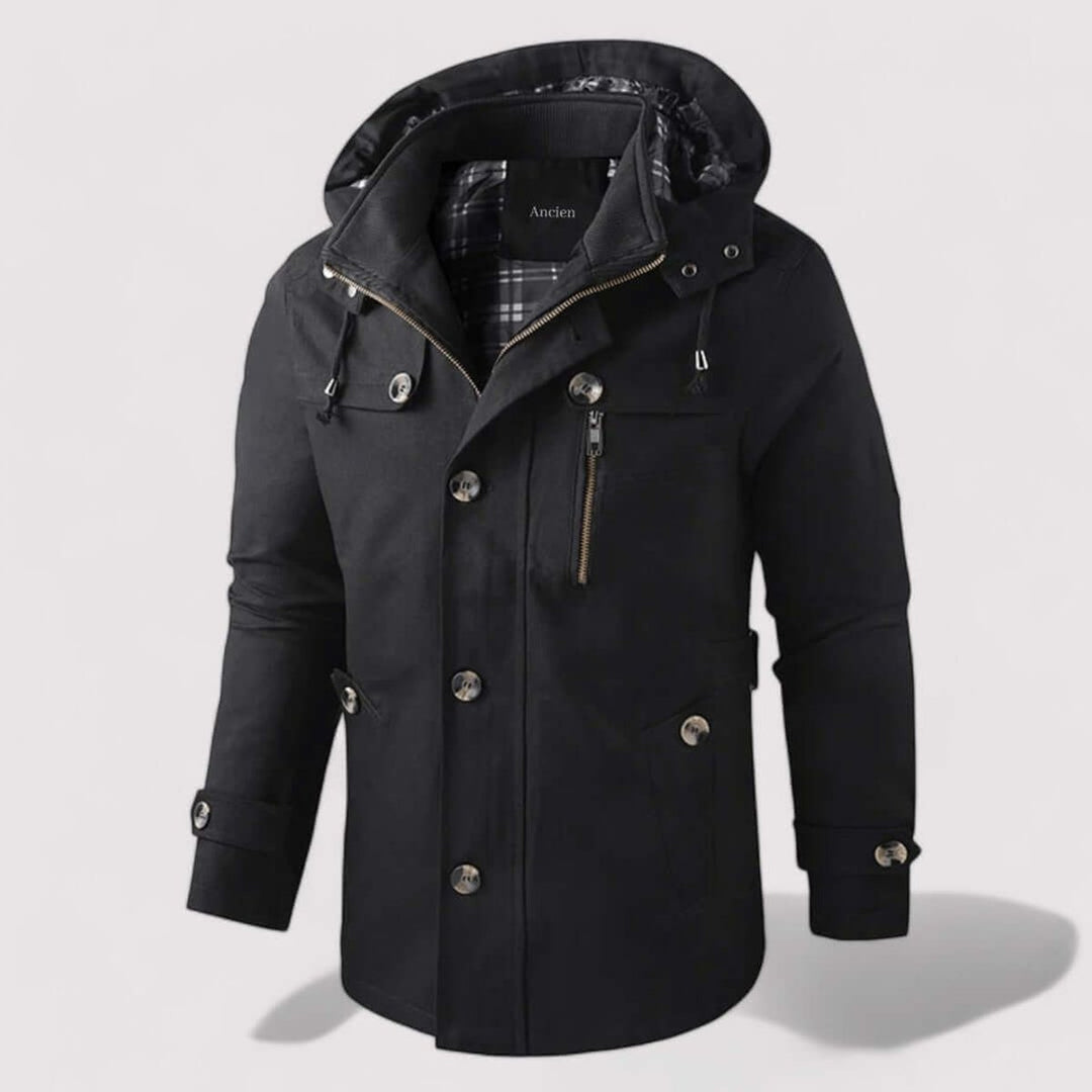Jacob | Men's Hooded Waterproof Jacket Fleece-Lined Winter Coat