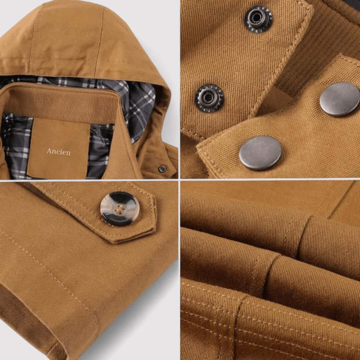 Jacob | Men's Hooded Waterproof Jacket Fleece-Lined Winter Coat