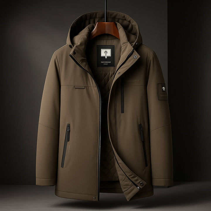 Oliver | Men's Insulated Hooded Waterproof Jacket Padded Winter Coat