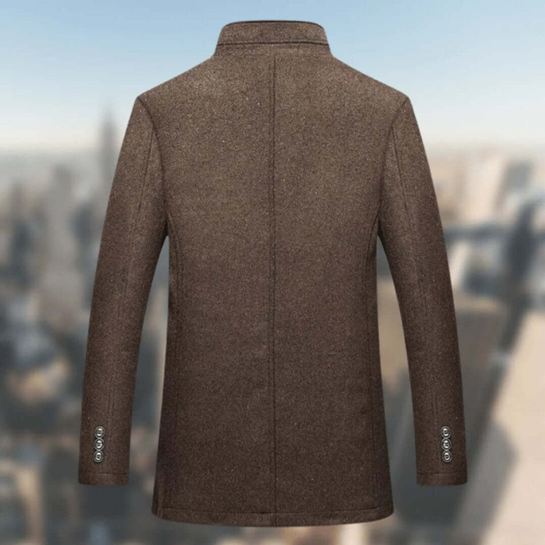 Harry | Mens Insulated Standing-Collar Wool-Look Winter Coat Jacket