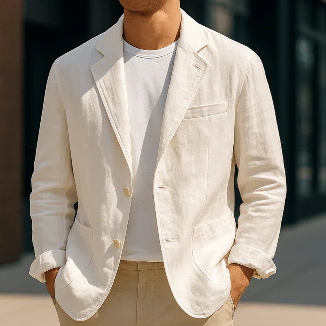 Archie | Mens Jacket Slim-Fit Lightweight Linen Blazer Coat