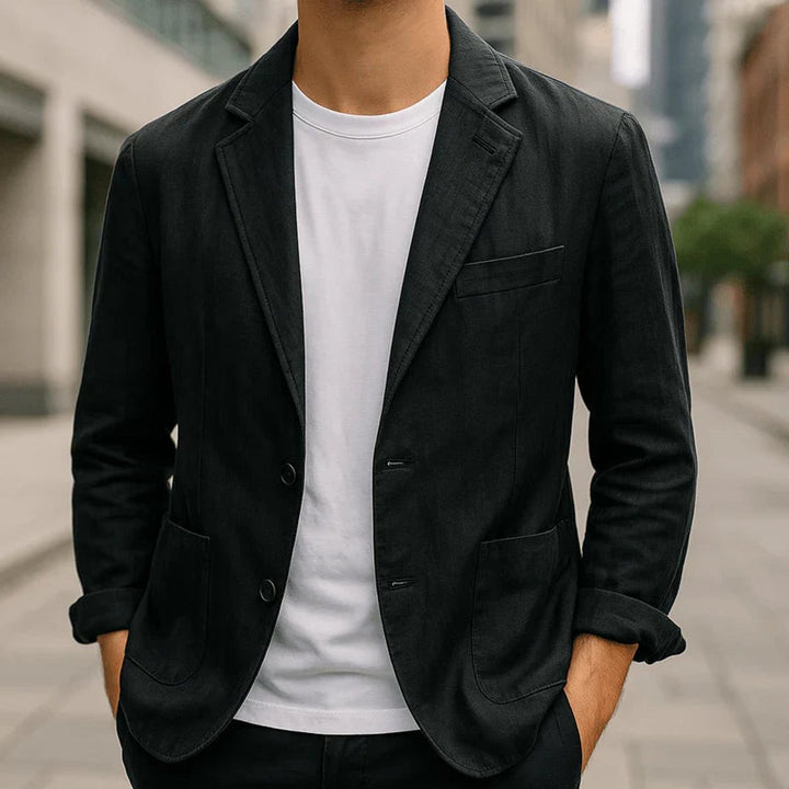 Archie | Mens Jacket Slim-Fit Lightweight Linen Blazer Coat
