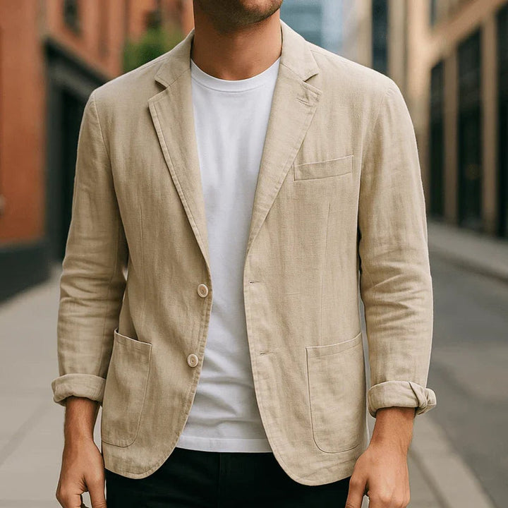 Archie | Mens Jacket Slim-Fit Lightweight Linen Blazer Coat