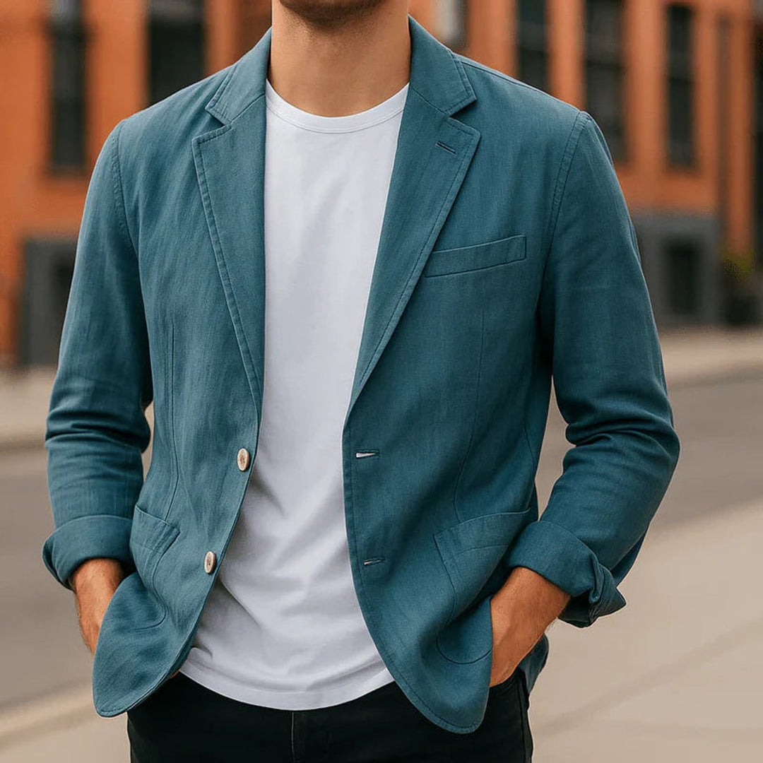 Archie | Mens Jacket Slim-Fit Lightweight Linen Blazer Coat