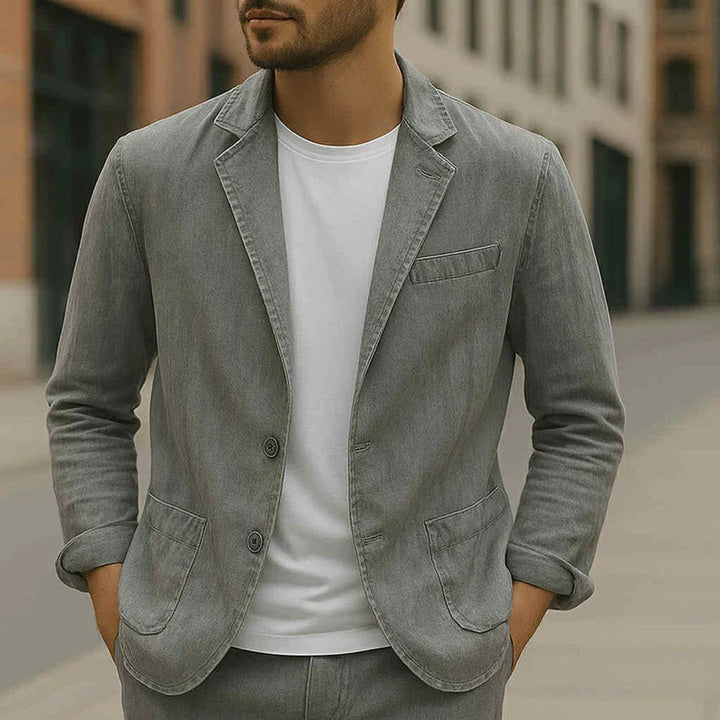 Archie | Mens Jacket Slim-Fit Lightweight Linen Blazer Coat