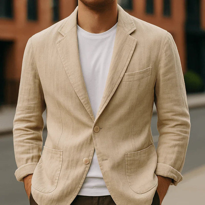 Archie | Mens Jacket Slim-Fit Lightweight Linen Blazer Coat