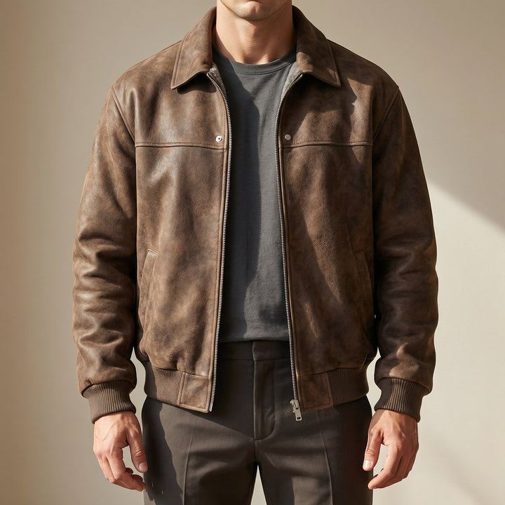 Harry | Mens Jacket Tailored Lambskin Leather Bomber Coat