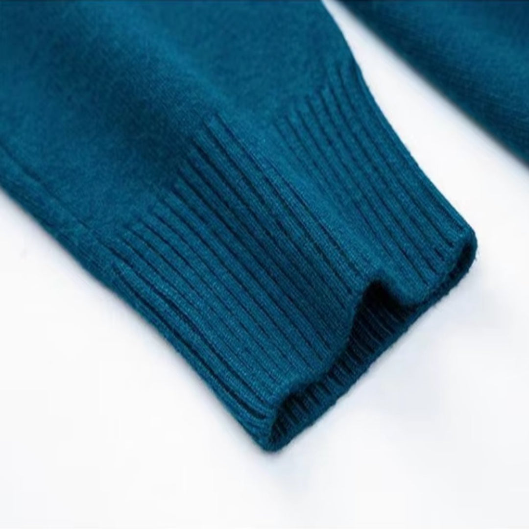 Archie | Mens Jumper Cashmere Blend Turtleneck Ribbed Knit Pullover