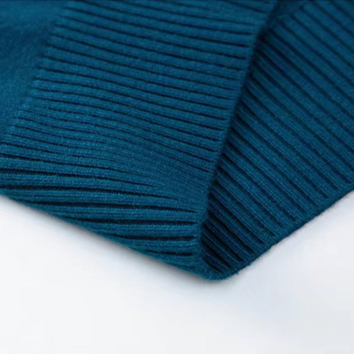 Archie | Mens Jumper Cashmere Blend Turtleneck Ribbed Knit Pullover