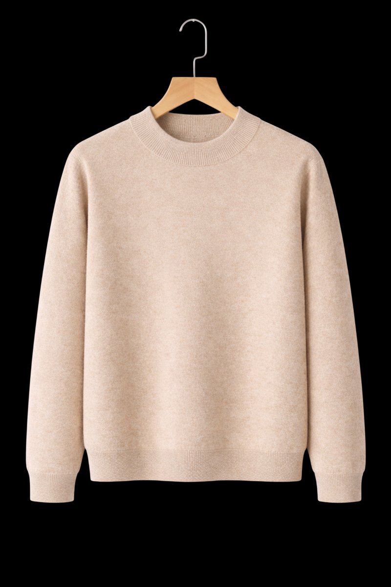 William | Men's Cashmere Crew Neck Mid-Weight Knitted Jumper