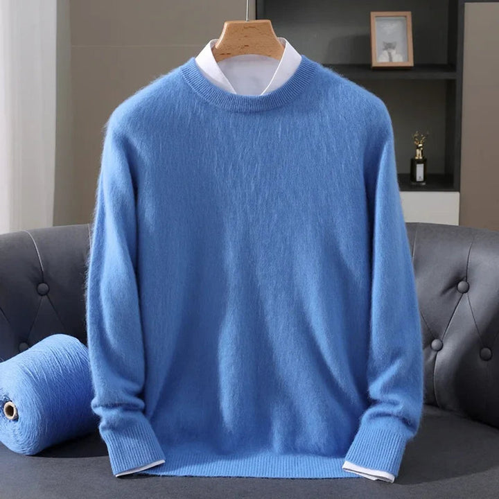 Oscar | Men's Cashmere Mink Blend Crew Neck Knitted Jumper Pullover