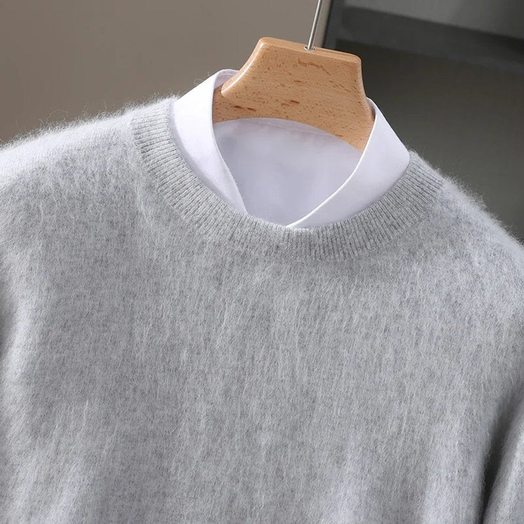 Oscar | Men's Cashmere Mink Blend Crew Neck Knitted Jumper Pullover