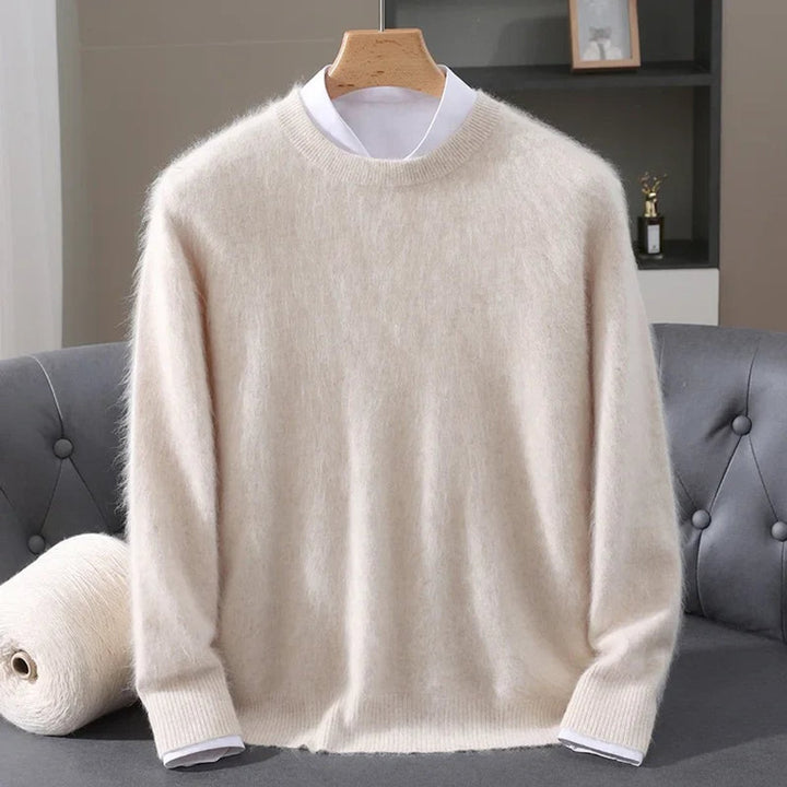 Oscar | Men's Cashmere Mink Blend Crew Neck Knitted Jumper Pullover
