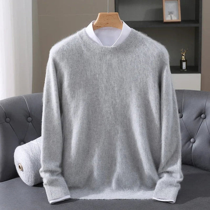 Oscar | Men's Cashmere Mink Blend Crew Neck Knitted Jumper Pullover