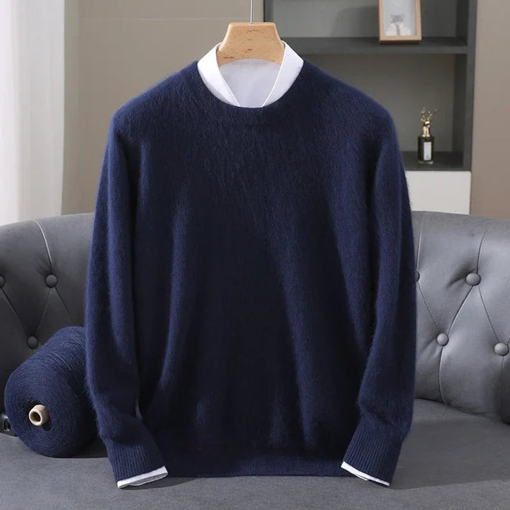 Oscar | Men's Cashmere Mink Blend Crew Neck Knitted Jumper Pullover