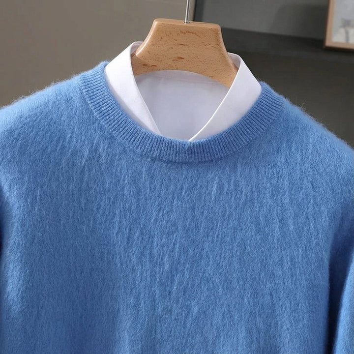 Oscar | Men's Cashmere Mink Blend Crew Neck Knitted Jumper Pullover