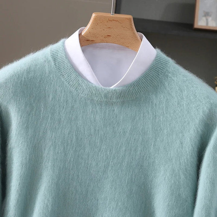 Oscar | Men's Cashmere Mink Blend Crew Neck Knitted Jumper Pullover