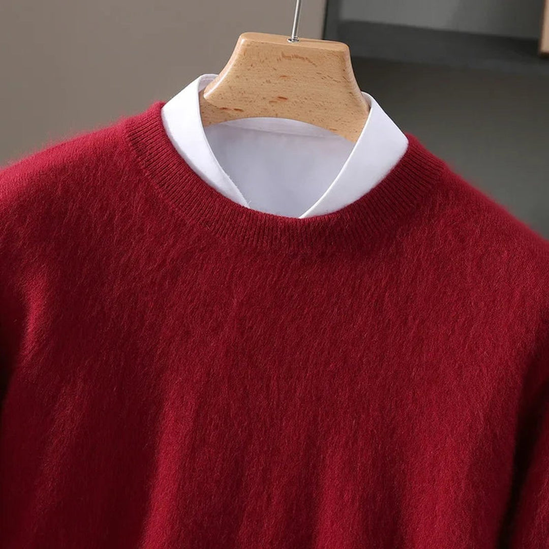 Oscar | Men's Cashmere Mink Blend Crew Neck Knitted Jumper Pullover
