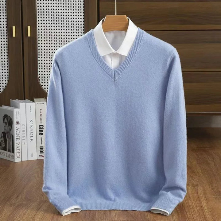 Muhammad | Men's Cashmere V-Neck Knitted Jumper Relaxed Fit