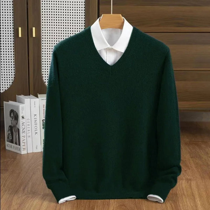 Muhammad | Men's Cashmere V-Neck Knitted Jumper Relaxed Fit