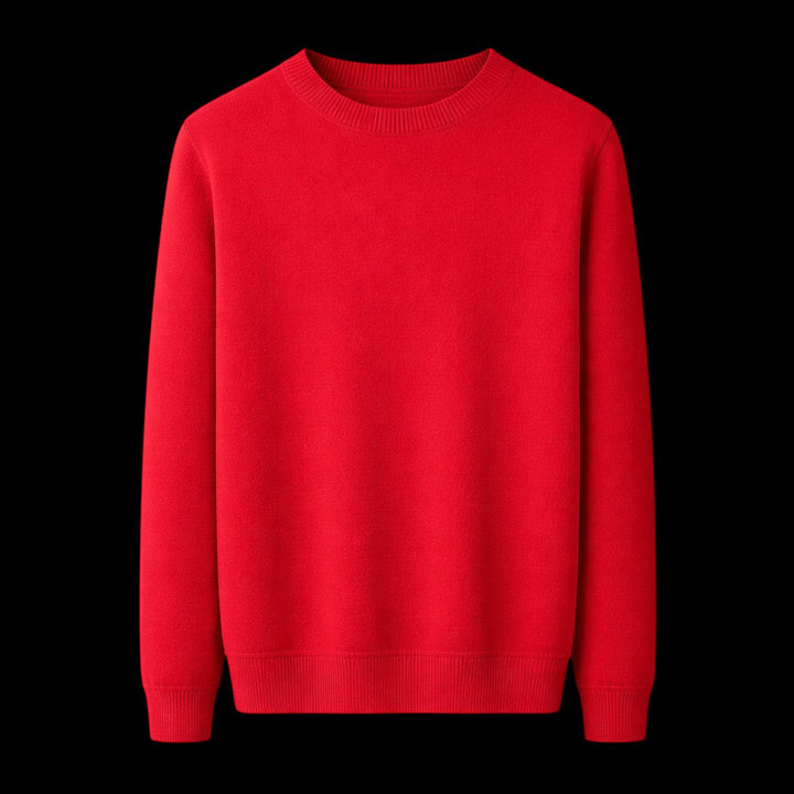 Freddie | Men's Classic Crew Neck Jumper Regular Fit Ribbed Knit