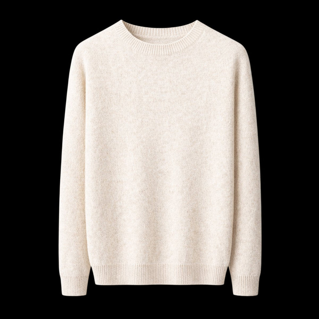Freddie | Men's Classic Crew Neck Jumper Regular Fit Ribbed Knit