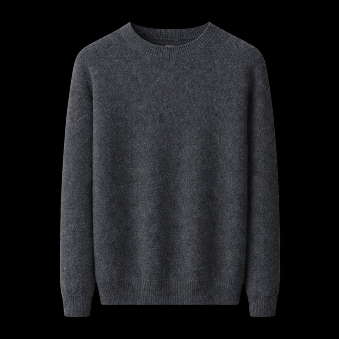 Freddie | Men's Classic Crew Neck Jumper Regular Fit Ribbed Knit