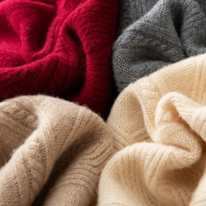 Noah | Mens Jumper Extrafine Merino Wool Turtleneck Cable-Knit Pullover