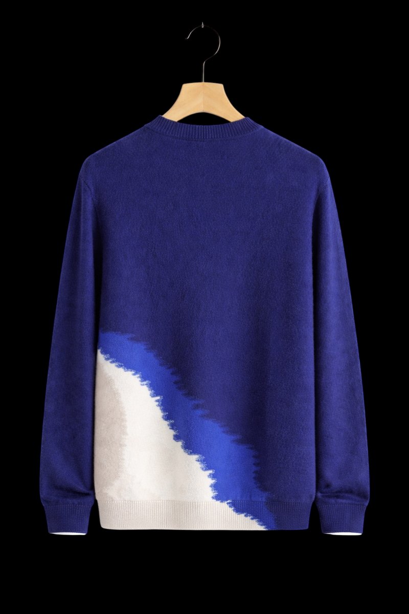 Archie | Men's Fine Wool Jumper Crew Neck Gradient Colour Block
