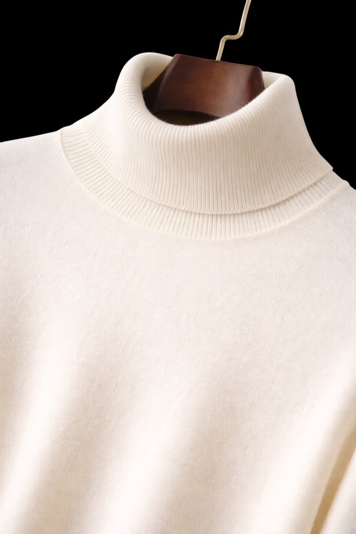 Oliver | Mens Jumper Fine Wool Slim Fit Turtleneck Knit Pullover