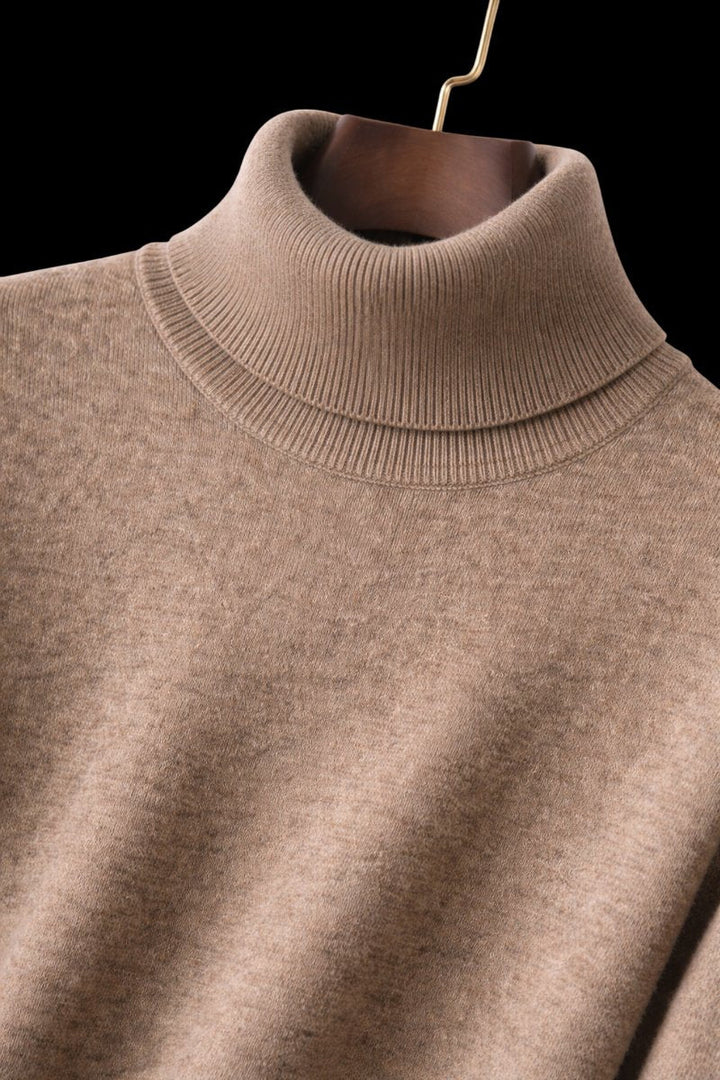 Oliver | Mens Jumper Fine Wool Slim Fit Turtleneck Knit Pullover