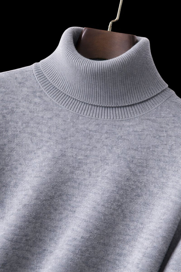 Oliver | Mens Jumper Fine Wool Slim Fit Turtleneck Knit Pullover