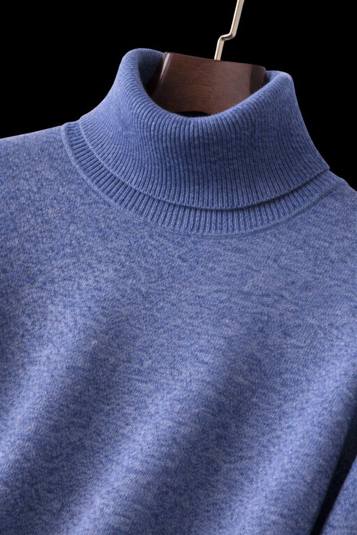 Oliver | Mens Jumper Fine Wool Slim Fit Turtleneck Knit Pullover