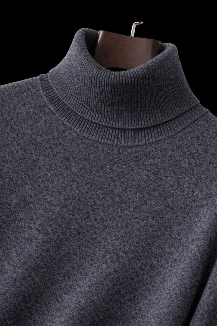 Oliver | Mens Jumper Fine Wool Slim Fit Turtleneck Knit Pullover