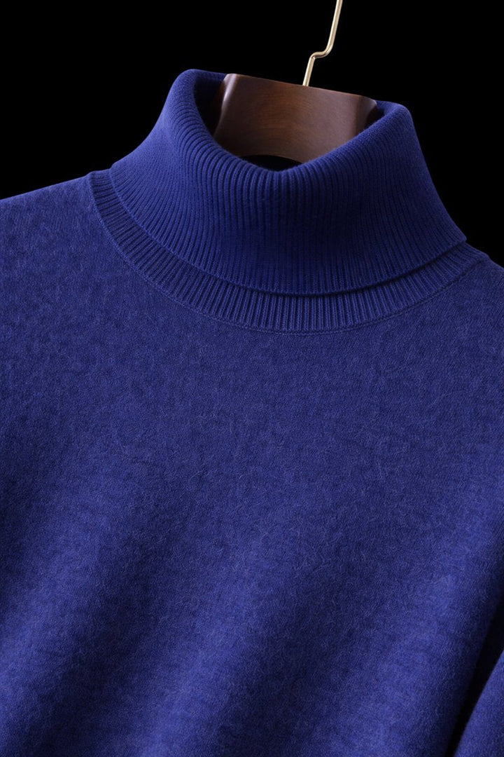 Oliver | Mens Jumper Fine Wool Slim Fit Turtleneck Knit Pullover