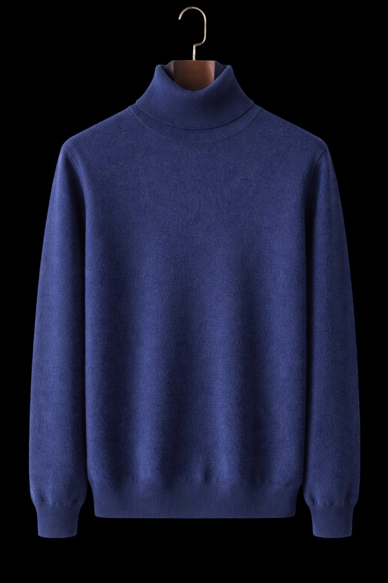 Oliver | Mens Jumper Fine Wool Slim Fit Turtleneck Knit Pullover