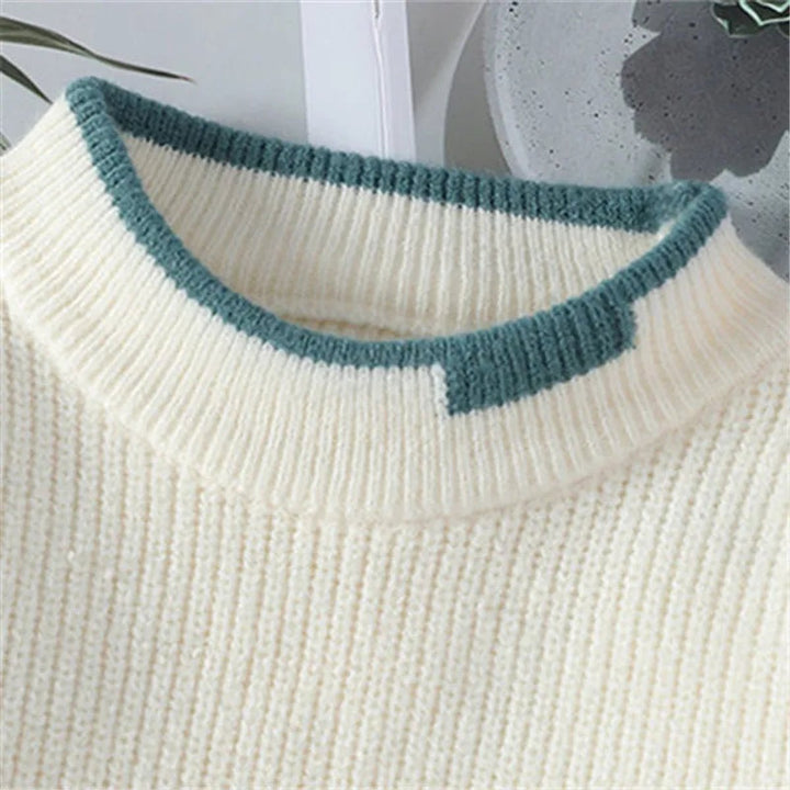 Alfie | Men's Patchwork Knitted Jumper Heavyweight Cotton Relaxed