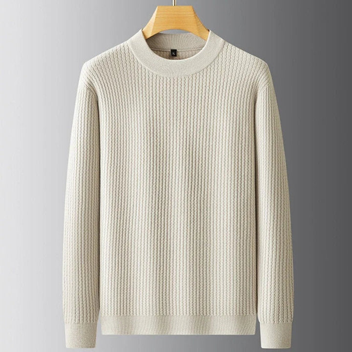 Leo | Men's Heavyweight Ribbed Knit Crew Neck Jumper