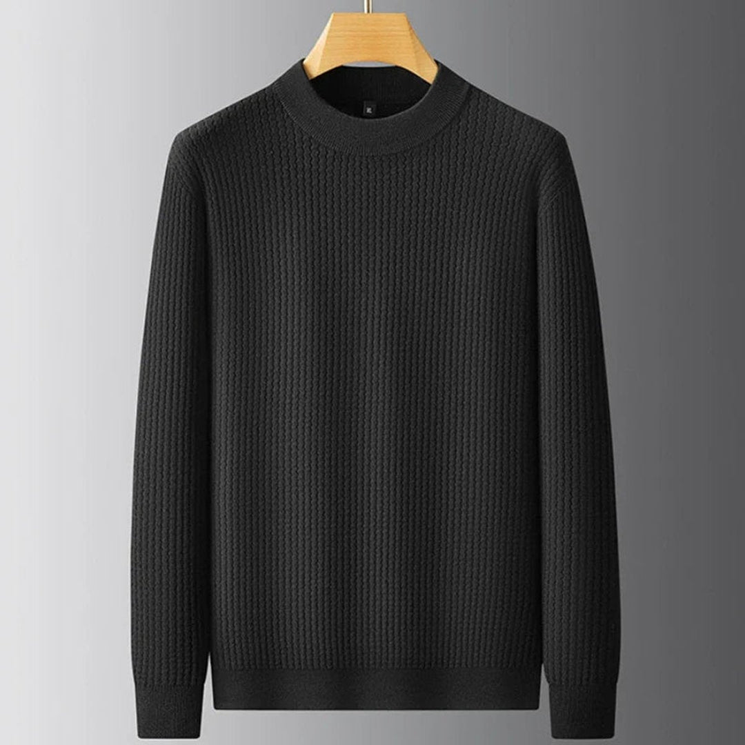 Leo | Men's Heavyweight Ribbed Knit Crew Neck Jumper