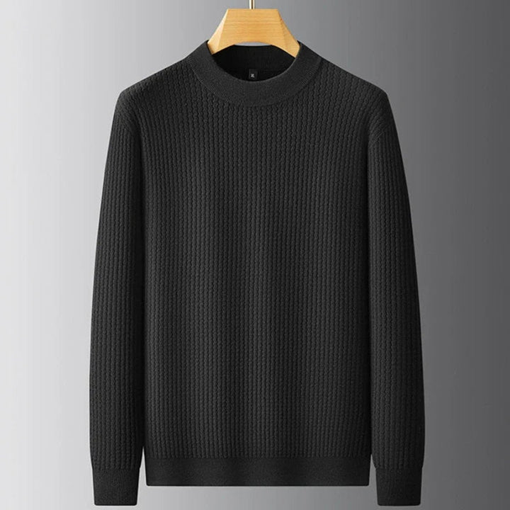 Leo | Men's Heavyweight Ribbed Knit Crew Neck Jumper