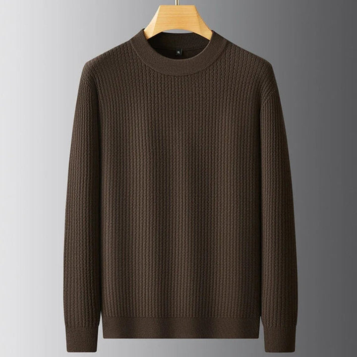 Leo | Men's Heavyweight Ribbed Knit Crew Neck Jumper