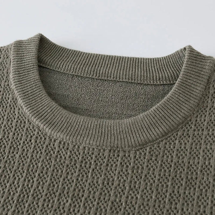 Theo | Men's Heritage Stripe Jumper Ribbed Crew Neck Knit