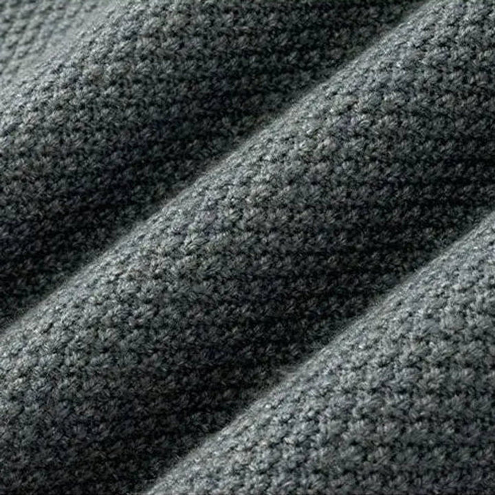 Henry | Men's Jacquard Knit Mock Neck Jumper Ribbed Collar