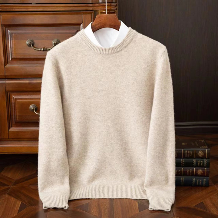 Muhammad | Mens Jumper Merino Wool Crew Neck Ribbed Knit Pullover