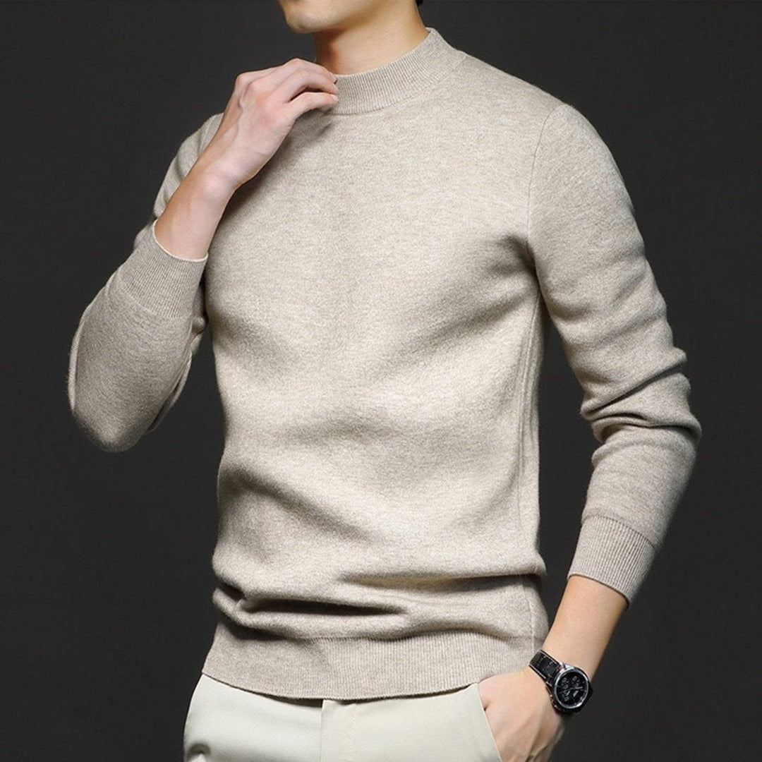 Muhammad | Mens Jumper Slim-Fit Crewneck Fine-Knit Pullover