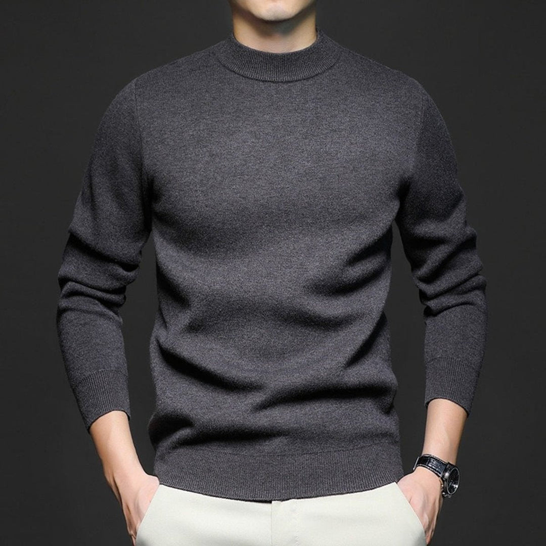 Muhammad | Mens Jumper Slim-Fit Crewneck Fine-Knit Pullover