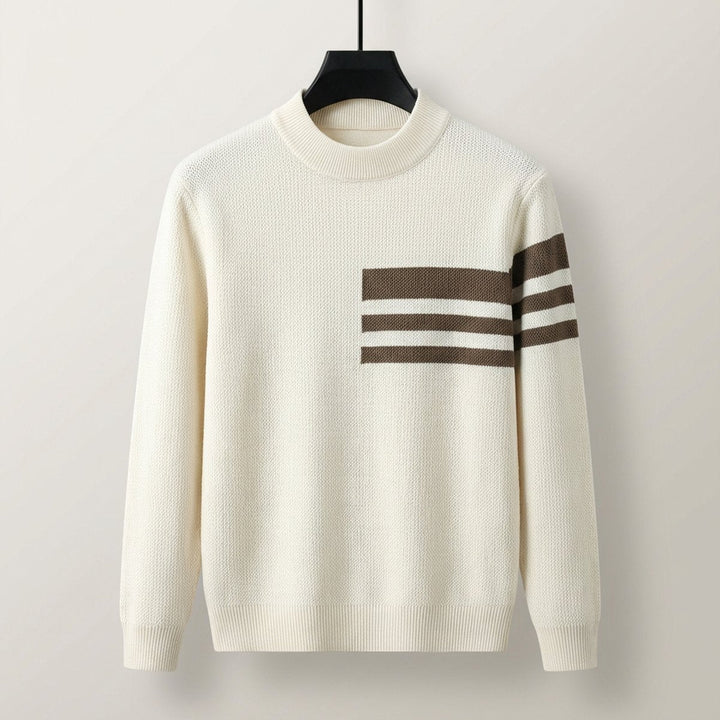 George | Men's Striped Crew Neck Jumper Soft Knit Contrast Stripes